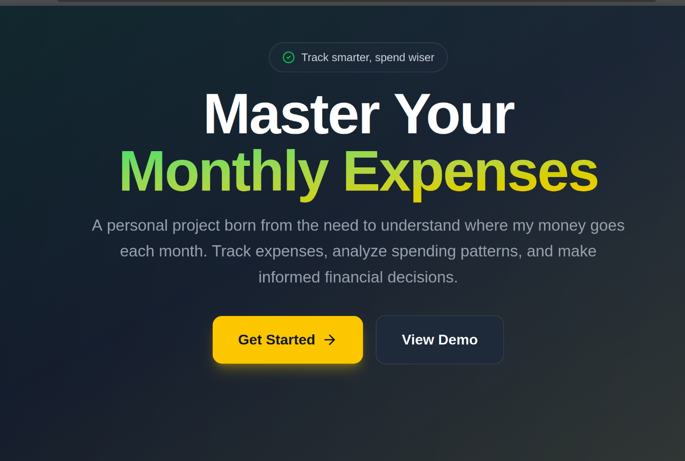Monthly Expense Tracker