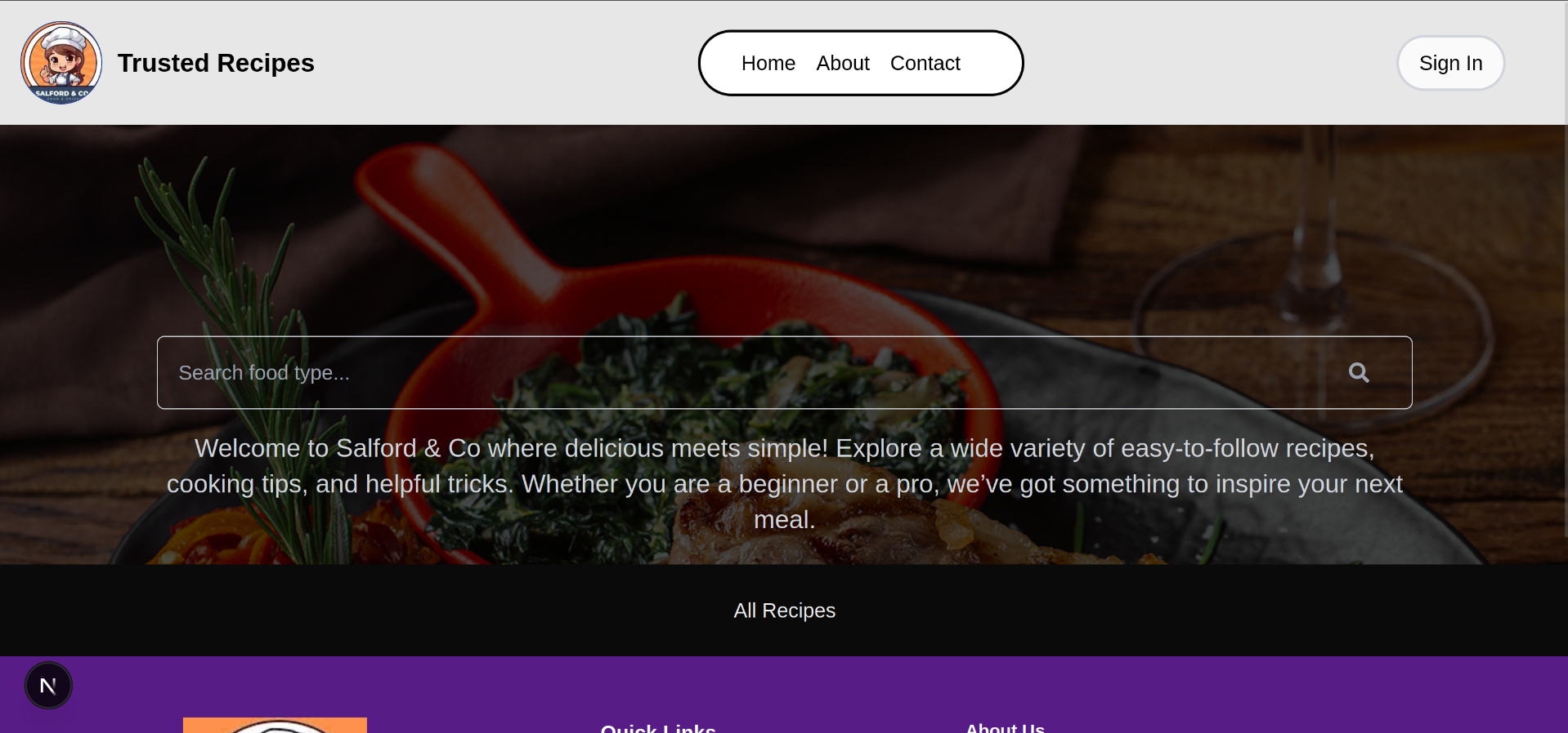 Recipe Blog — Full Stack