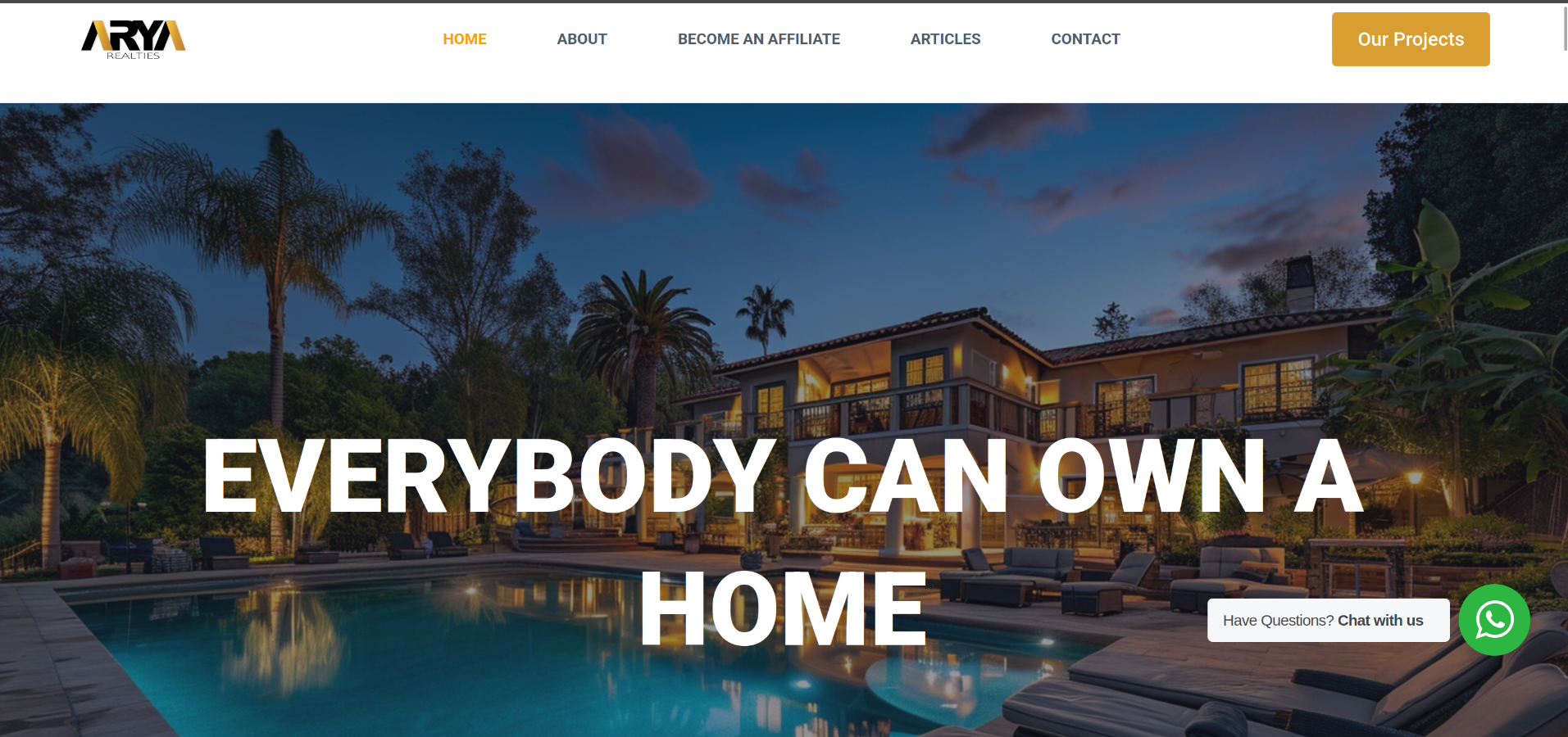 Frontend Developer — Arya Realties / Kendee