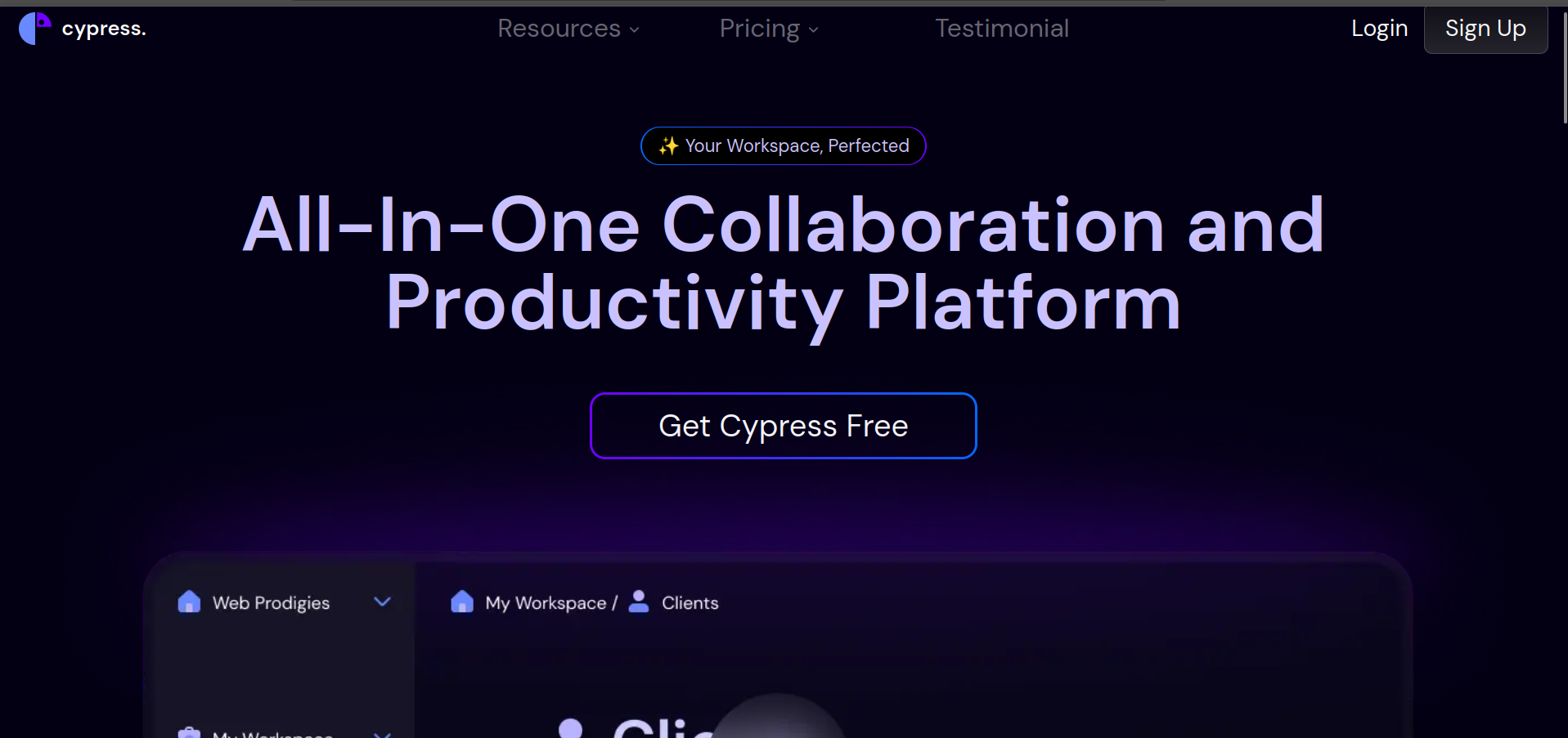 Workspace Cypress — Collaborative Document Platform